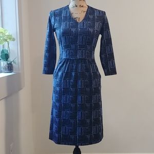 3/4 sleeve midi dress